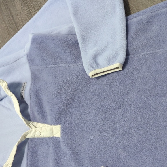 Columbia Fleece Color Block Quarter Snap Pullover Sweater - Picture 5 of 8
